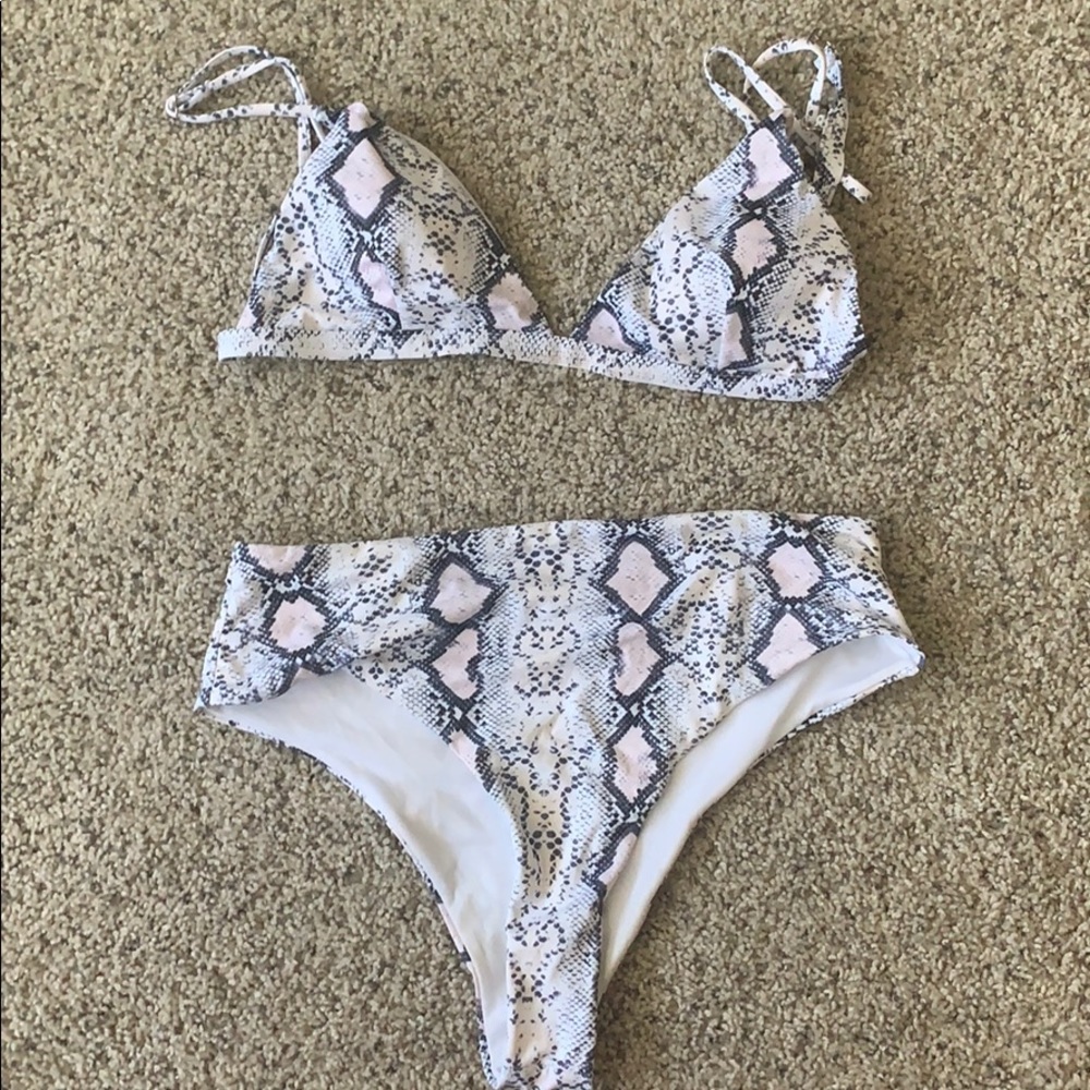 Snake skin bathing suit